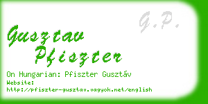 gusztav pfiszter business card