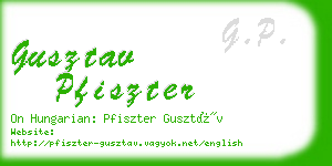 gusztav pfiszter business card